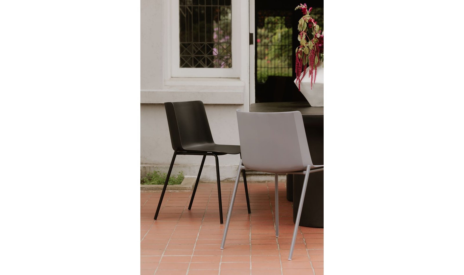SILLA OUTDOOR DINING CHAIR - SET OF TWO BLACK - Image 6