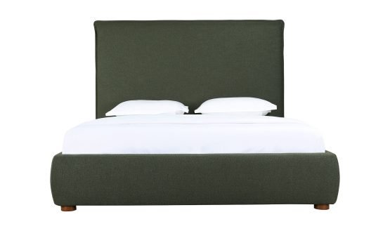 LUZON QUEEN BED TALL HEADBOARD DARK BROWN - Image 5