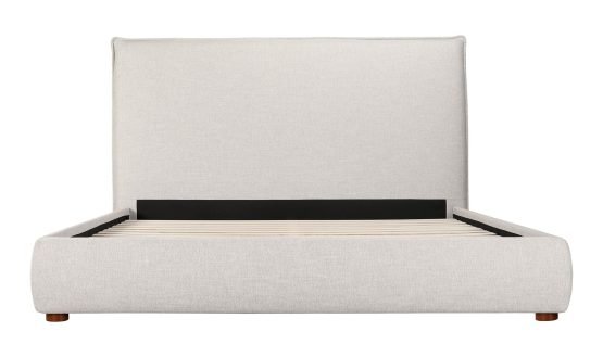 LUZON KING BED TALL HEADBOARD LIGHT GREY DEEP ORANGE - Image 3