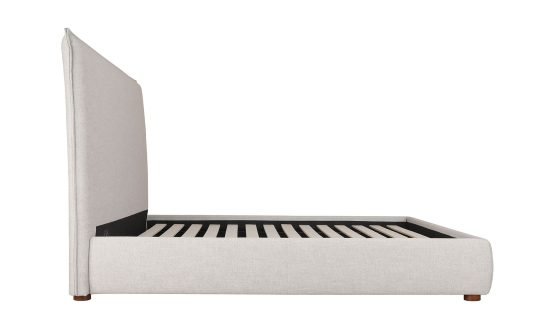 LUZON KING BED TALL HEADBOARD LIGHT GREY DEEP ORANGE - Image 5