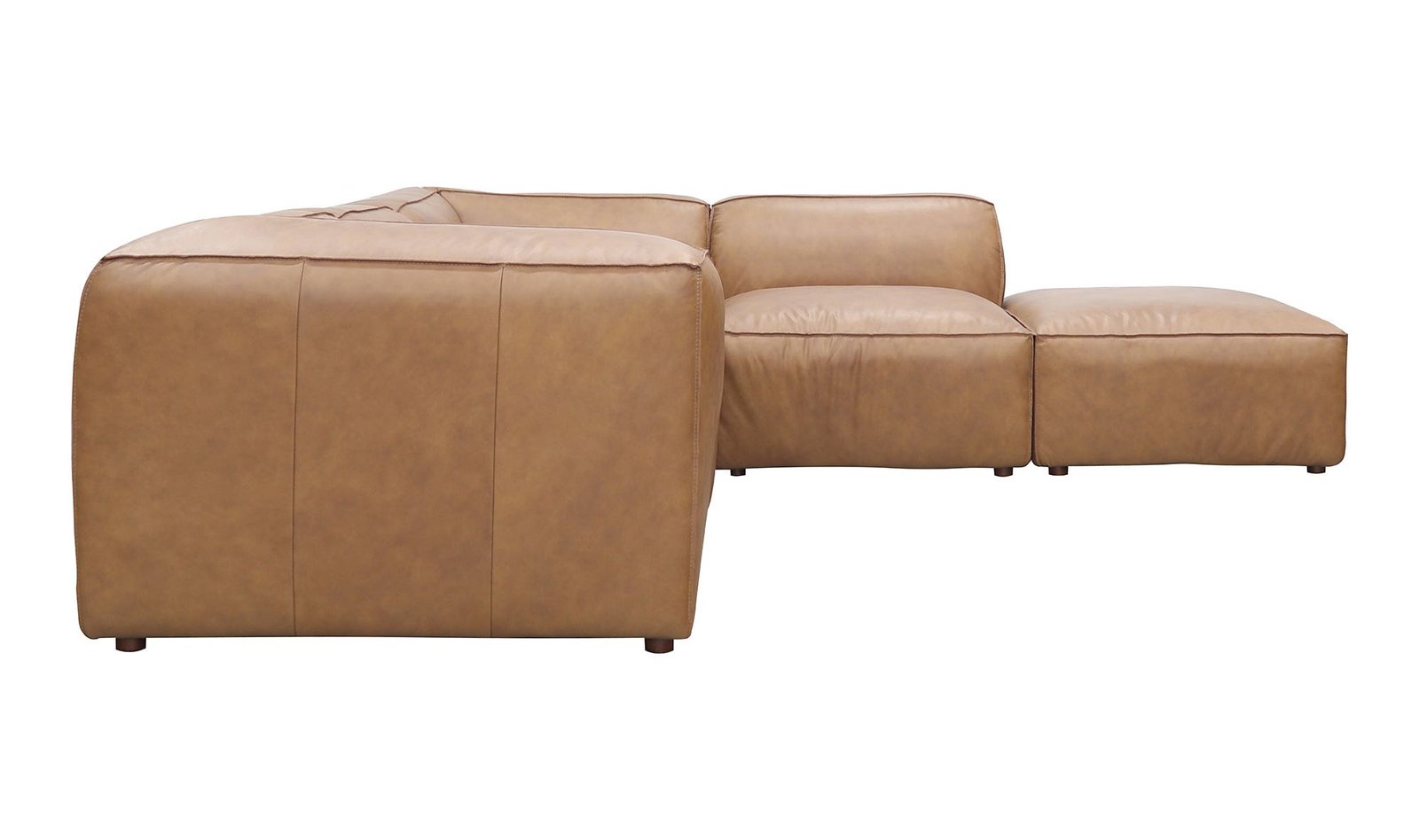 FORM CLASSIC L-SHAPED MODULAR SECTIONAL LEATHER SONORAN TAN - Image 4