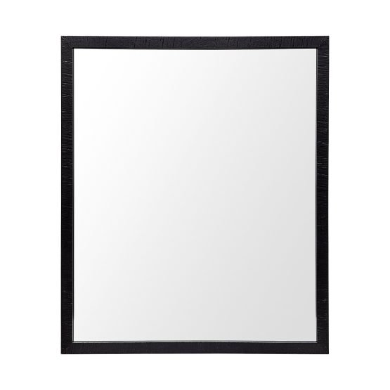 Bristol Black 20x24 Faux Wood Frame Bathroom Vanity Mirror