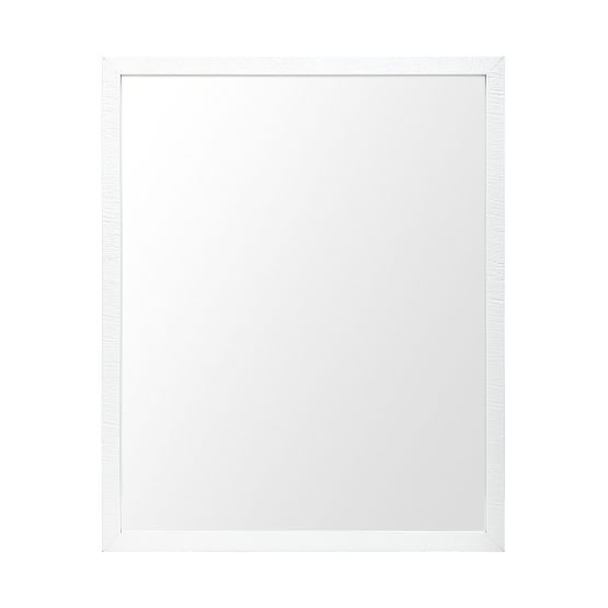 Bristol White 24x30 Faux Wood Frame Bathroom Vanity Mirror