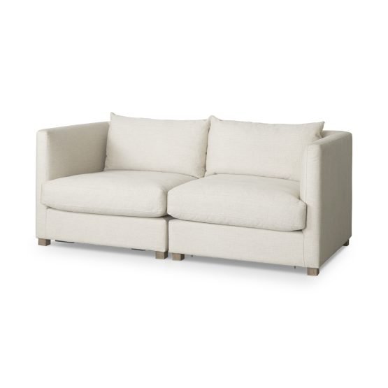 Valence 2 Piece Beige Modular Sofa Set