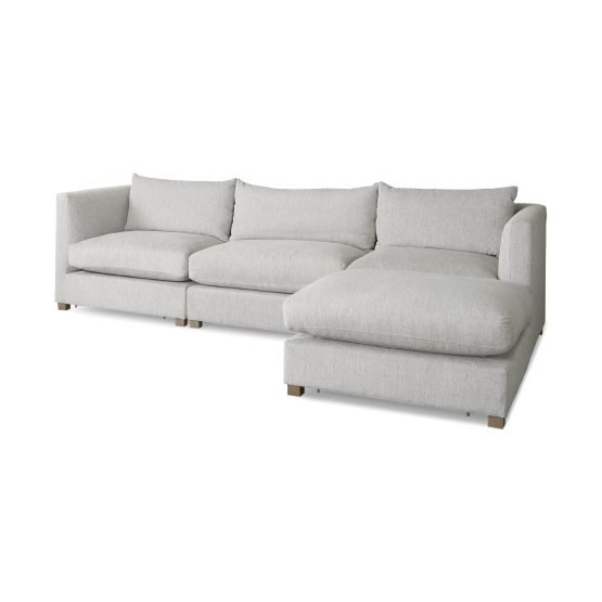Valence 4 Piece (W/ 1 x Ottoman) Light Gray Modular Sofa Set