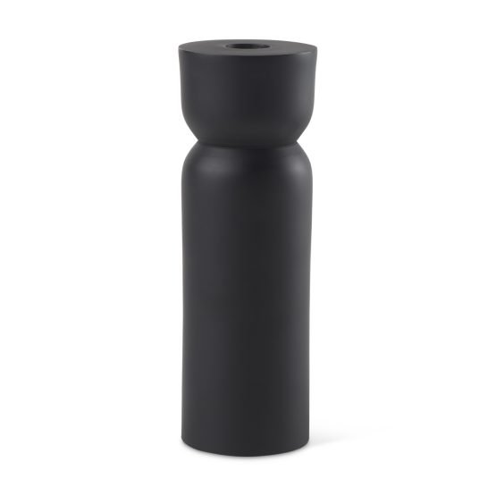 Malta Black Large Metal Candle Holder