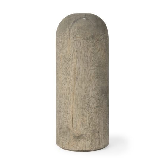Knox Large Gray-Wash Wood Decorative Object