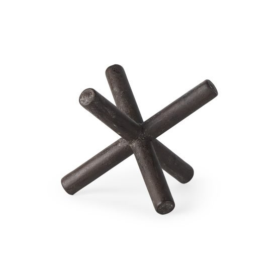 Astericks III (Small) 6L x 6W Brown Metal Decor Object