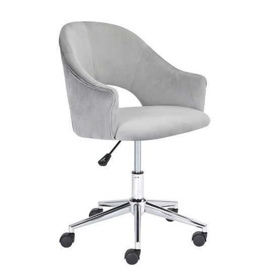 CASTELLE OFFICE CHAIR GY-5026 GREY VELVET
