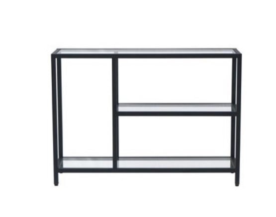 MILEY Console Table GY-CST-6459BK Black metal condo size