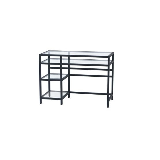 MILEY Desk GY-DE-6459BK Black metal condo size