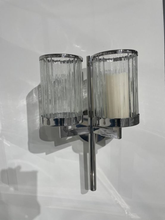 DOUBLE WALL SCONCE - SILVER - XC-2934