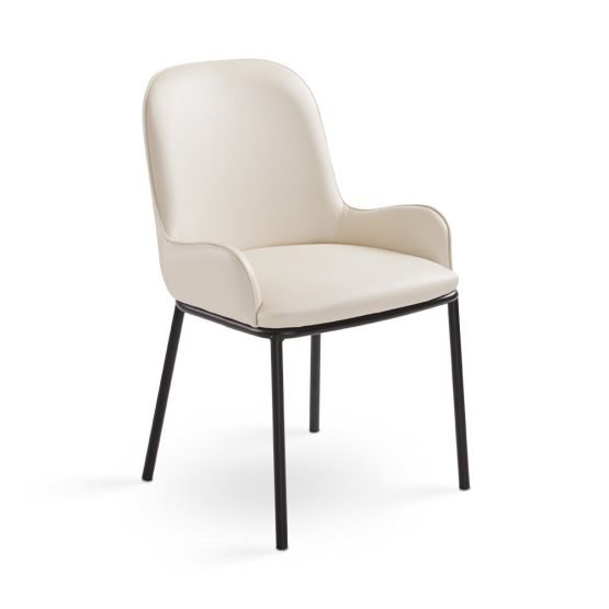 Bennett Dining chair GY- DC-2943 Aspen taupe black matt metal legs