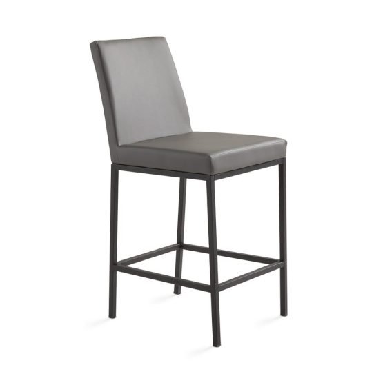 HAVANA Counter Chair GY649 S25BLK Grey PU BLACK FRAME