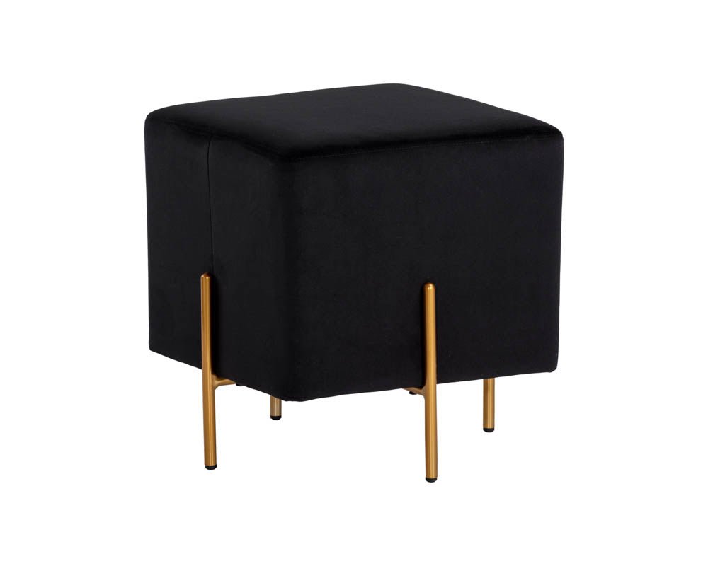 Heston Ottoman - Gold Abbington Black