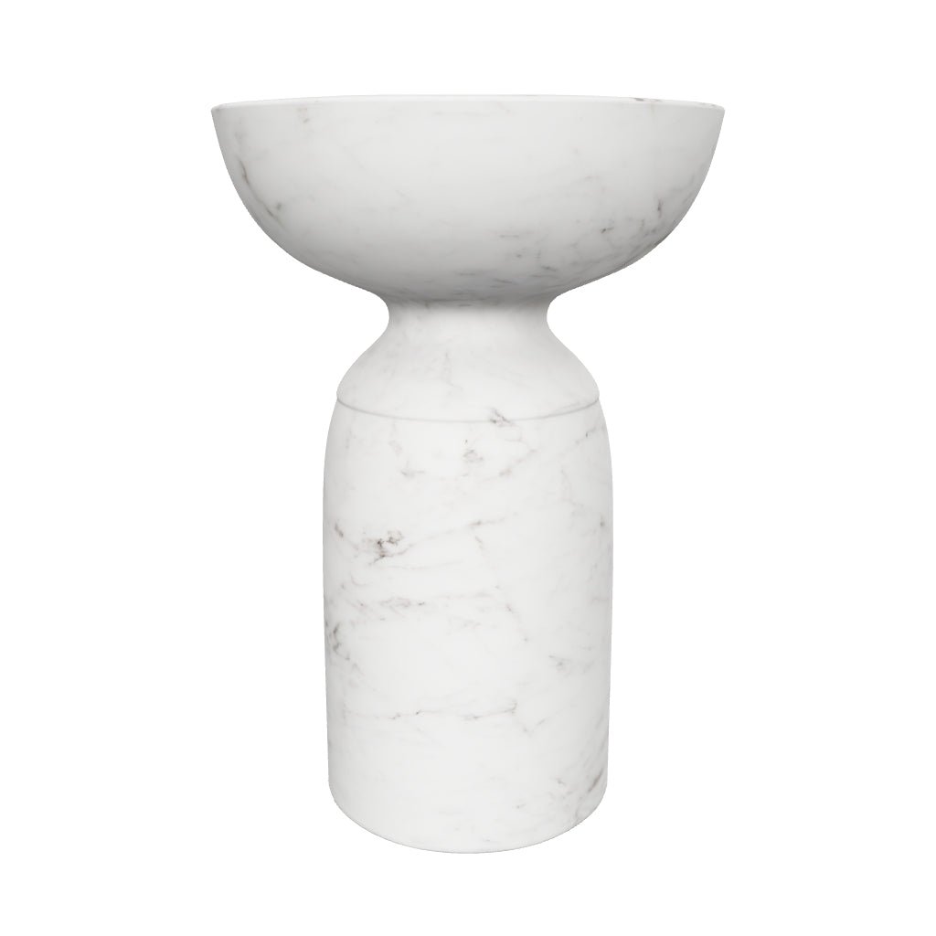 Goya End Table - Marble Look White Marble Look - Image 6