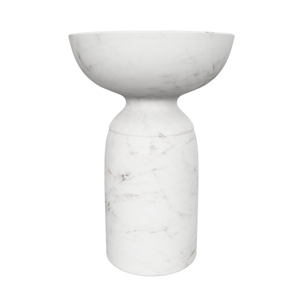 Goya End Table - Marble Look White Marble Look - Image 7