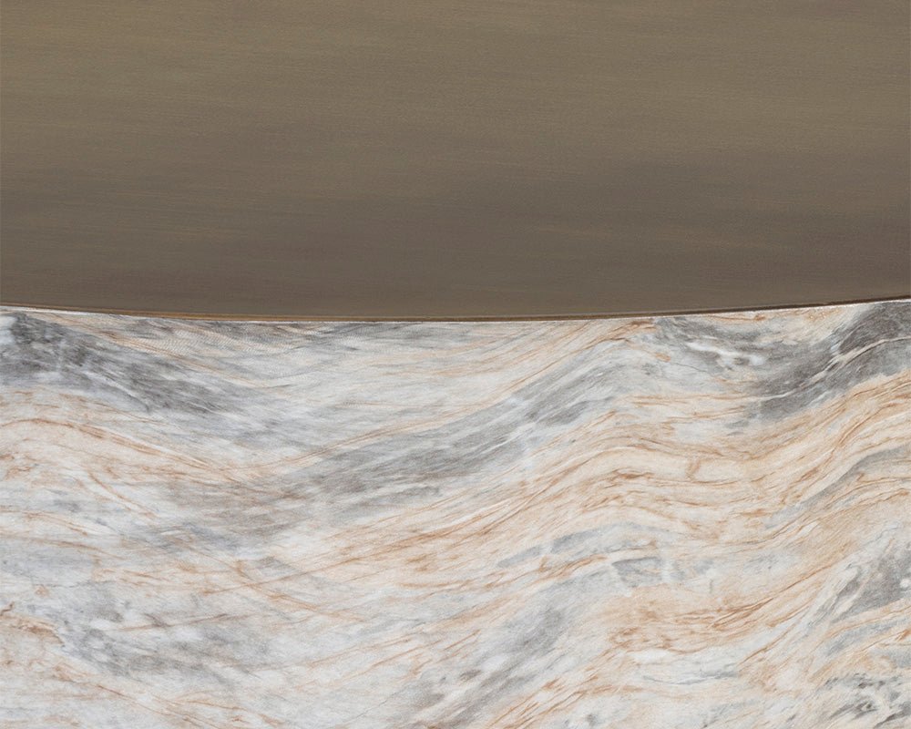 Diaz Coffee Table - Marble Look Brown Grey Marble - Image 7