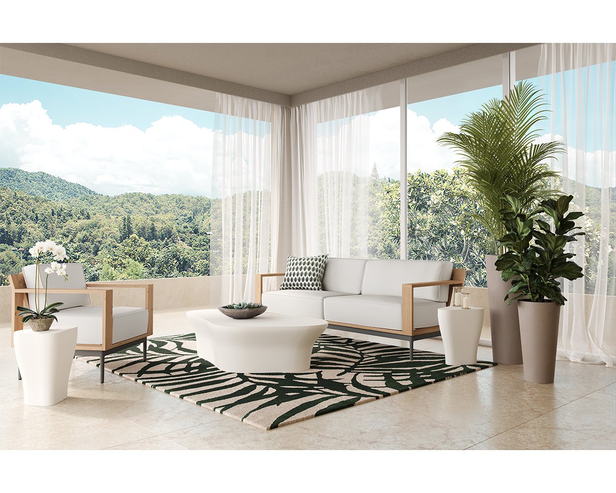 Dali End Table - White - Small White - Image 3