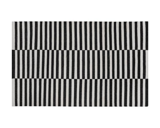 Zigby Hand-woven Rug Black/ivory 6' X 9'
