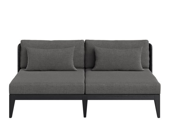 Ibiza 2 Seater Sofa - Charcoal Gracebay Grey - Image 2