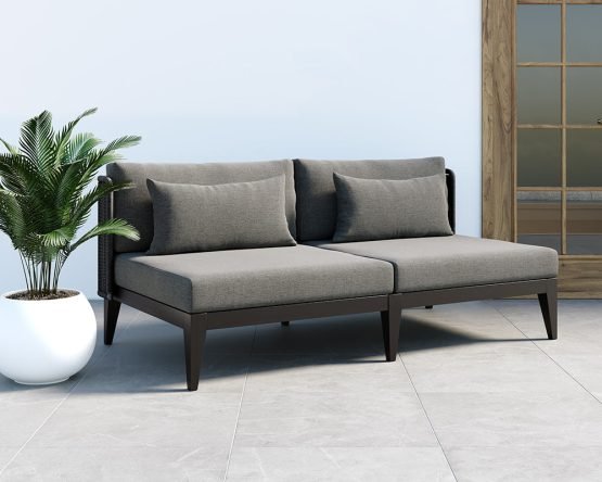 Ibiza 2 Seater Sofa - Charcoal Gracebay Grey - Image 4