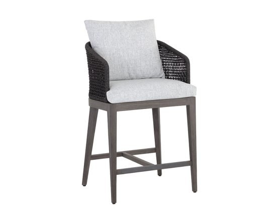 Capri Counter Stool - Smoke Grey Copacabana Marble
