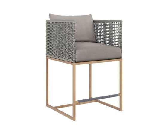 Crete Counter Stool - Natural Palazzo Taupe