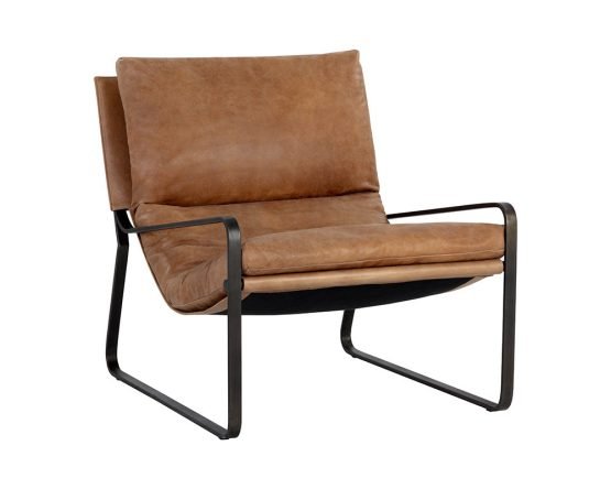 Zancor Lounge Chair - Gunmetal Tan #3