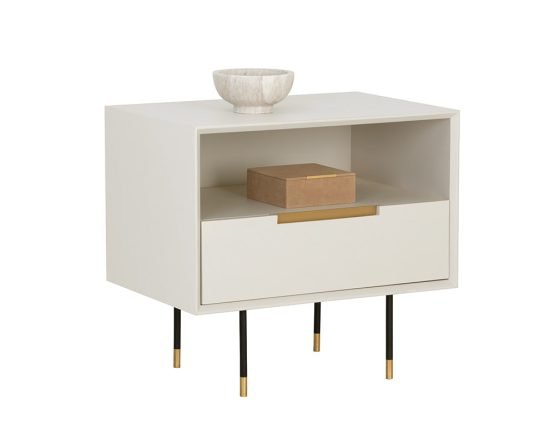 Danbury Nightstand Modern Cream