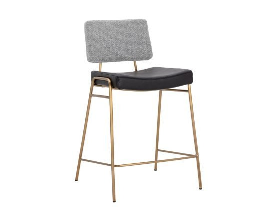 Brinley Counter Stool - Gold Nightfall Black / Chacha Grey