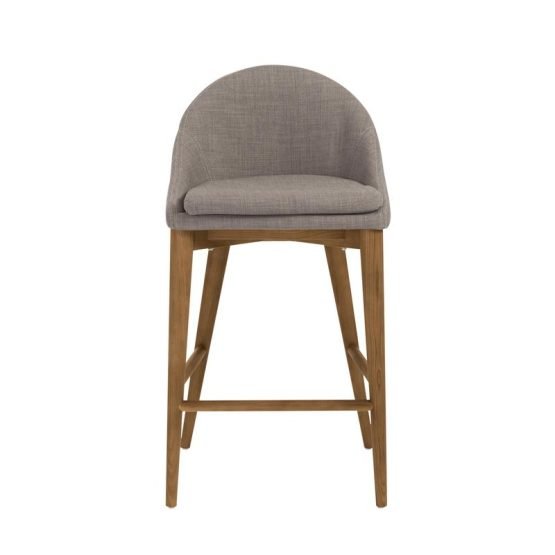 Baruch Counter Stool in Dark Gray with Walnut Legs