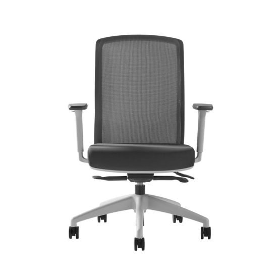 Antoine Office Chair in Gray with White Components
