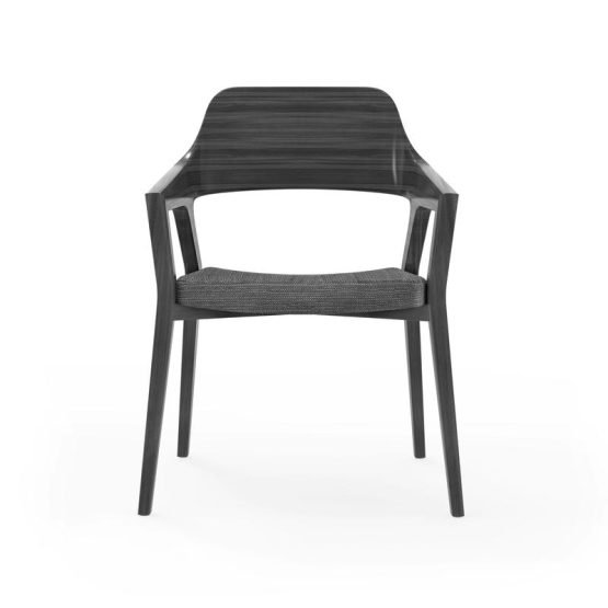Beau Visitor Chair in Dark Gray with Seat in Charcoal