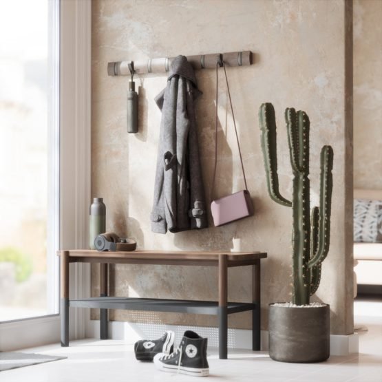 Flip 8 Wall Mounted Hook Grey-Pewter
