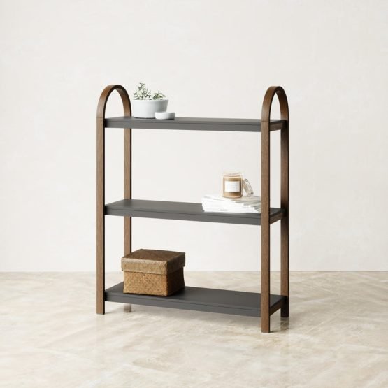 Bellwood Three Tier Shelf Black-Walnut