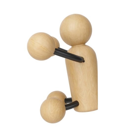 Woody Wall Hook Black/Natural