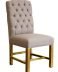 York Dining Chair - Flax Linen & Natural Legs