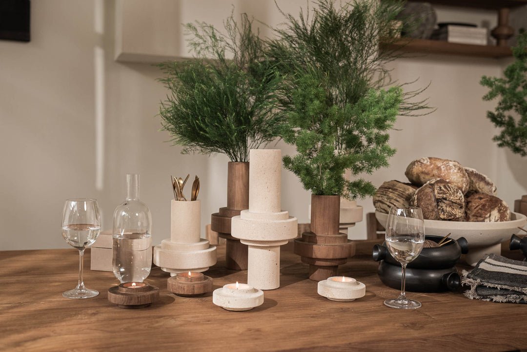 D-Bodhi Cylinder Stone Vase - Large - Image 4