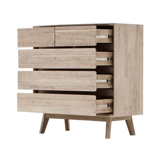 Gia 5 Drawer Chest - Light Driftwood - Image 2