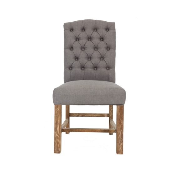 York Dining Chair - Charcoal Grey & Natural Legs - Image 2