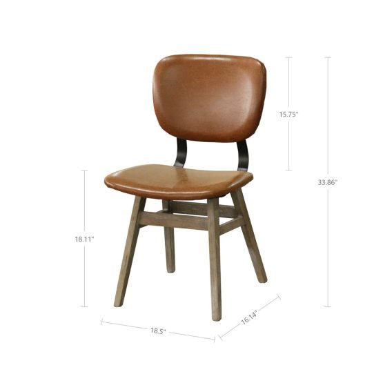 Fraser Dining Chair - Tan Brown - Image 6