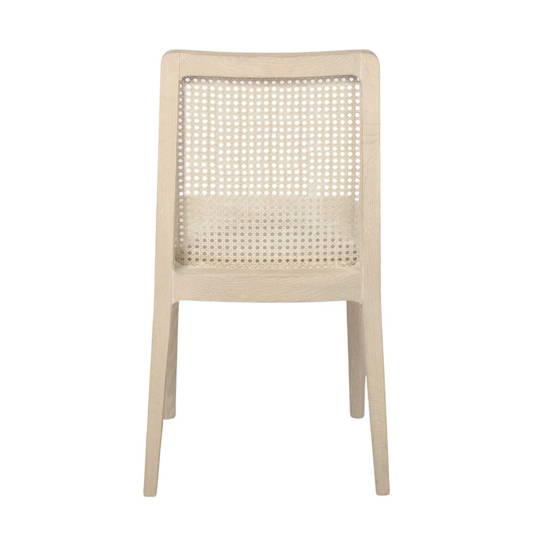 Cane Dining Chair - Scandi Boucle White/White Wash Frame (Limited Edition) - Image 5