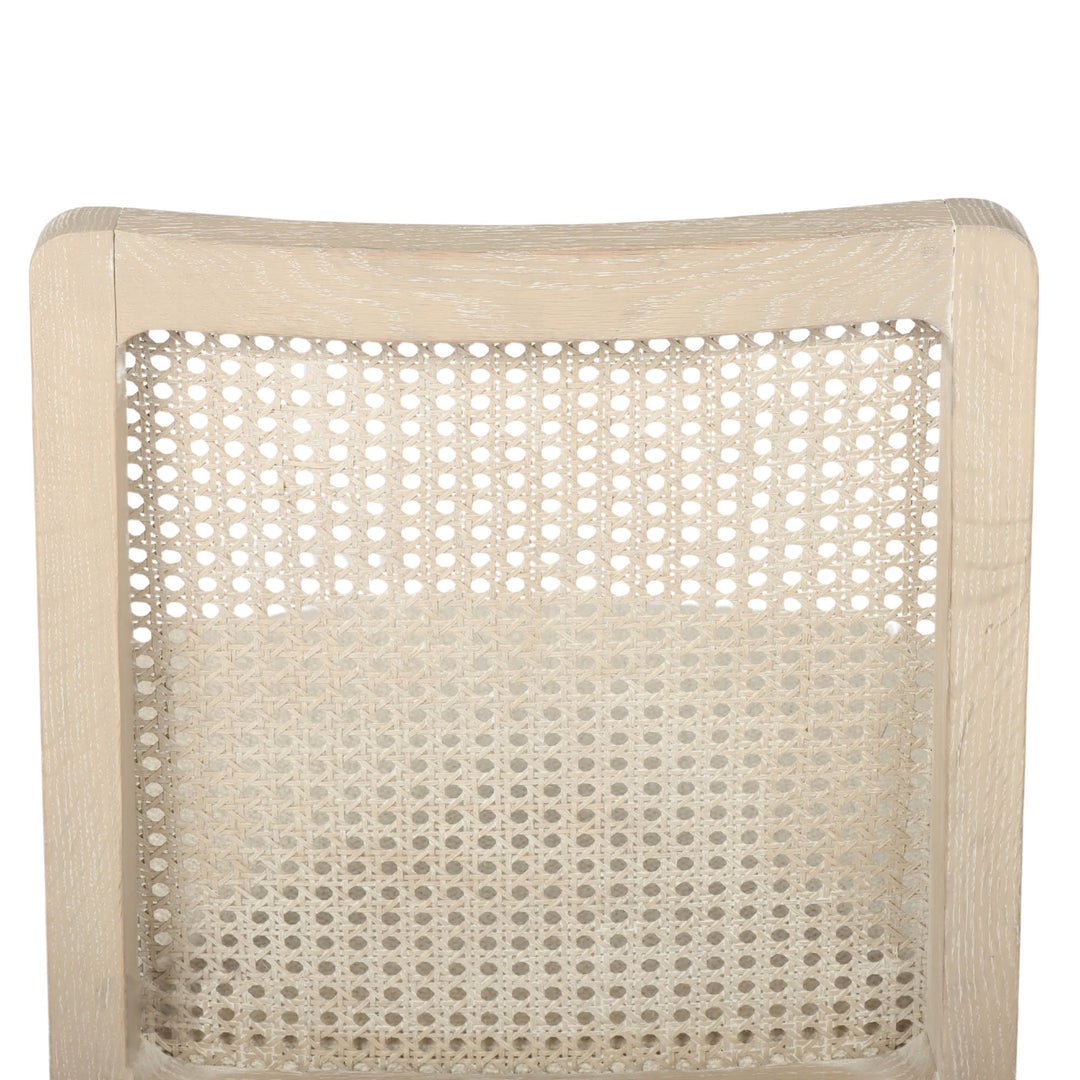 Cane Dining Chair - Scandi Boucle White/White Wash Frame (Limited Edition) - Image 7