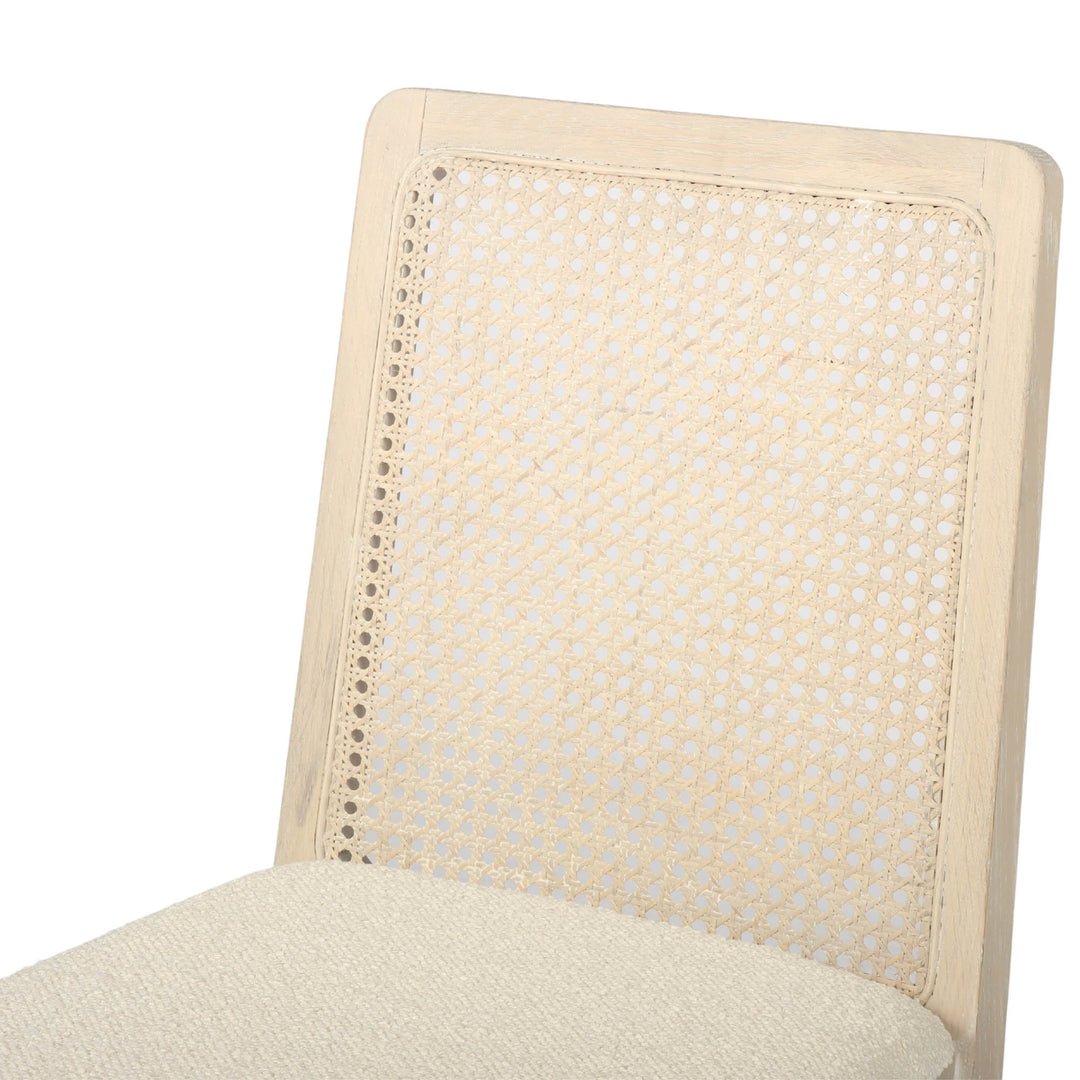 Cane Dining Chair - Scandi Boucle White/White Wash Frame (Limited Edition) - Image 8
