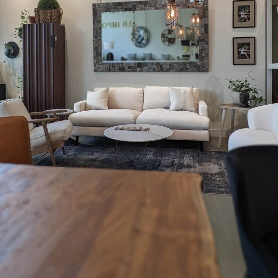 Valencia Round Coffee Table - Grey Marble/Black Matte - Image 13