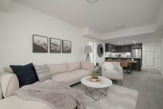 Valencia Round Coffee Table - Grey Marble/Black Matte - Image 6