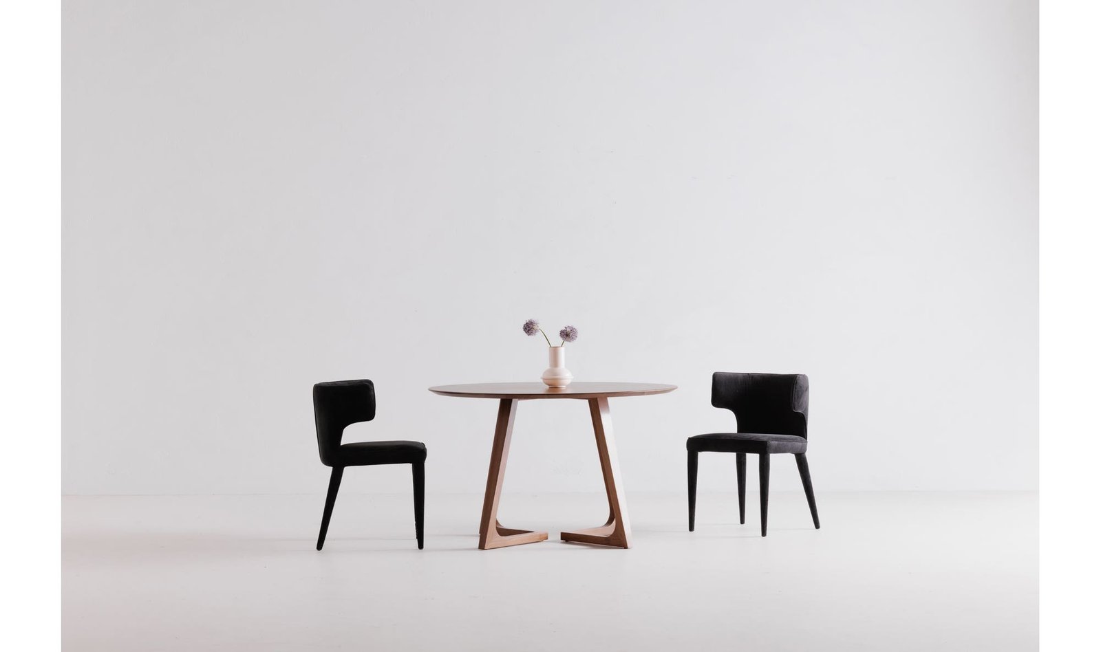 GODENZA ROUND DINING TABLE BROWN - Image 3