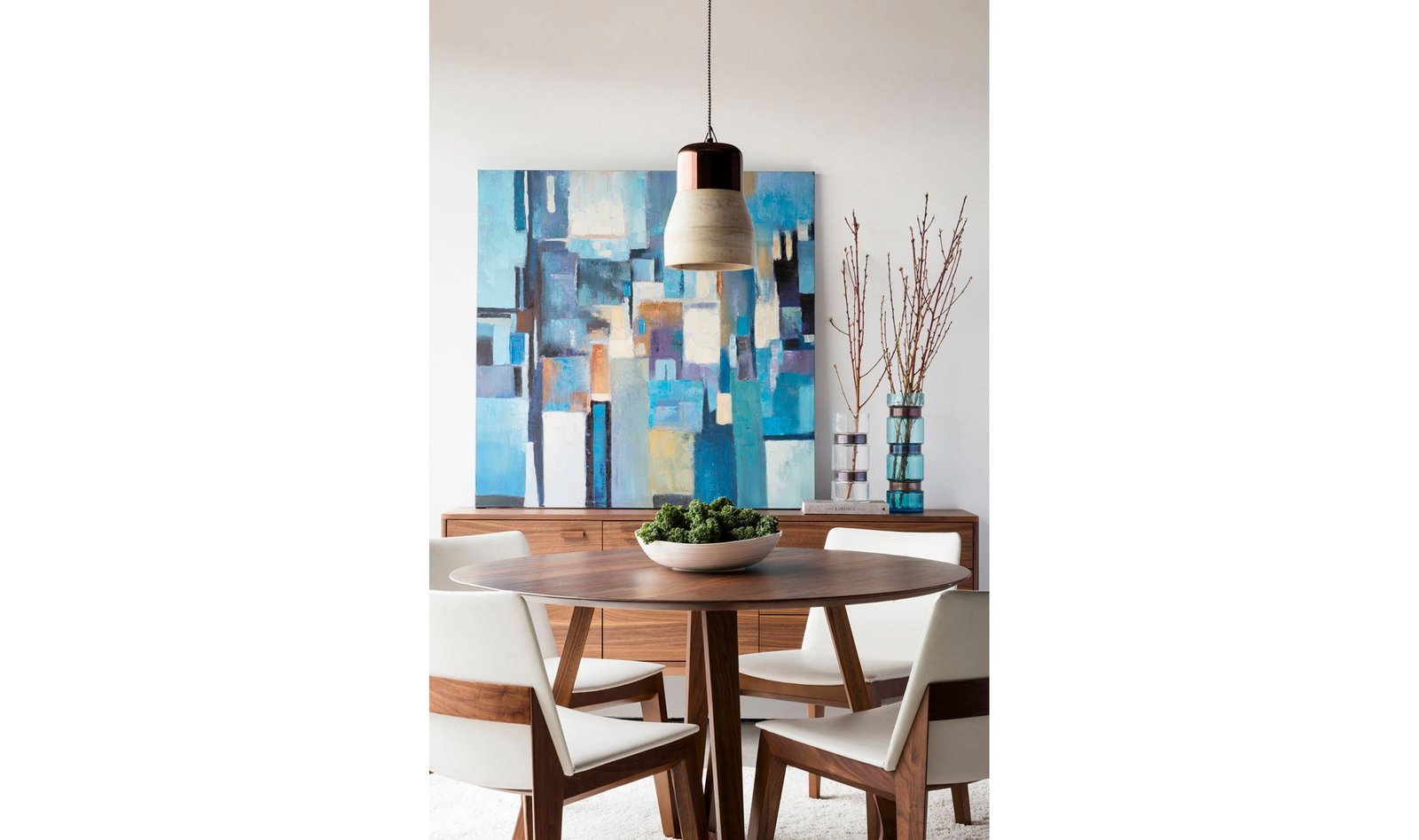 GODENZA ROUND DINING TABLE BROWN - Image 4