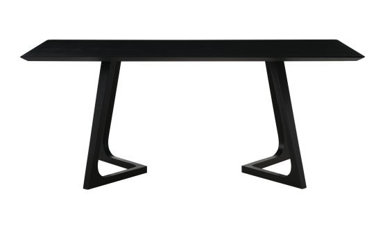 GODENZA RECTANGULAR DINING TABLE BLACK BROWN